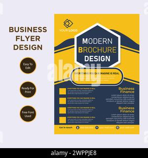 Corporate business flyer template design. Template vector design for Brochure, Annual Report, Magazine, Poster, Corporate Presentation, Flyer, cover Stock Vector