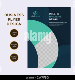 Corporate business flyer template design. Template vector design for Brochure, Annual Report, Magazine, Poster, Corporate Presentation, Flyer, cover Stock Vector