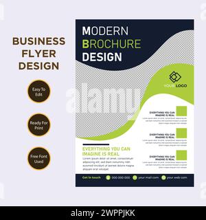 Corporate business flyer template design. Template vector design for Brochure, Annual Report, Magazine, Poster, Corporate Presentation, Flyer, cover Stock Vector