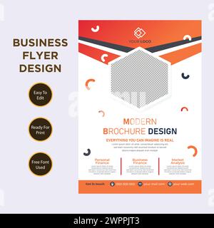 Corporate business flyer template design. Template vector design for Brochure, Annual Report, Magazine, Poster, Corporate Presentation, Flyer, cover Stock Vector