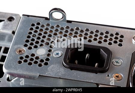 Computer Power Input Connectors of power supply unit close-up Stock Photo - Alamy