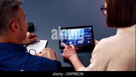 Automation App. Energy And Heating Temperature Control Stock Photo