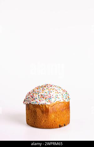 Kulich with raisins - Easter orthodox sweet bread served on a plate ...