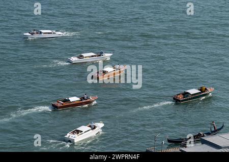 Canale della Giudecca in Venice, Veneto, Italy, seen from Campanile di San Marco (St Mark’s Campanile) © Wojciech Strozyk / Alamy Stock Photo Stock Photo