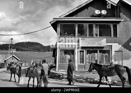 Hotel Mount View, Gulmarg, Baramulla, Kashmir, Jammu and Kashmir, India, Asia Stock Photo