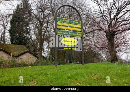 Barnfield Park Prestwich. Prestwich is a town in the Metropolitan Borough of Bury Greater Manchester, England. Stock Photo