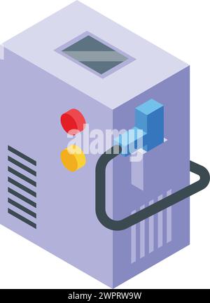 Best tattoo machine icon isometric vector. Biker party equipment. Person retirement Stock Vector