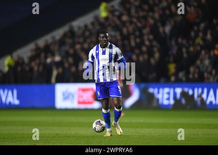 Bambo Diaby of Sheffield Wednesday during the Sky Bet Championship match Sheffield Wednesday vs Leeds United at Hillsborough, Sheffield, United Kingdom, 8th March 2024 (Photo by Craig Cresswell/News Images) Stock Photo