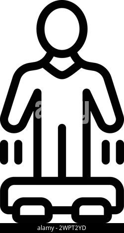 Hydro jet board icon outline vector. Fly boarding jetpack. Hydro flight ...