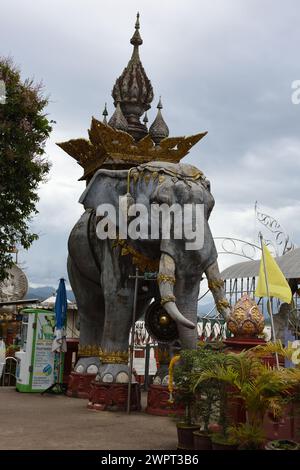 Statue of an elephant at Sop Ruak, Chiang Rai Province, Thailand Stock Photo