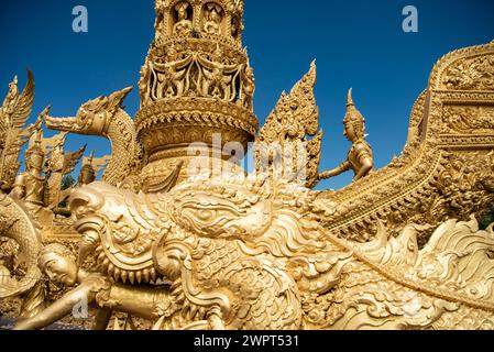 Thung Sri Mueang Monument of the Candle Festival in city Udon Ratchathani and Province Ubon Ratchathani in Thailand. Thailand, Ubon Ratchathani, Novem Stock Photo