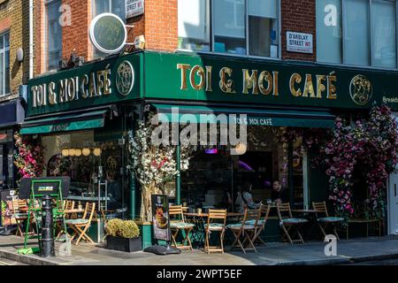 Soho, London UK, March 08 2024, Toi And Moi Cafe or Restaurant With No People Stock Photo