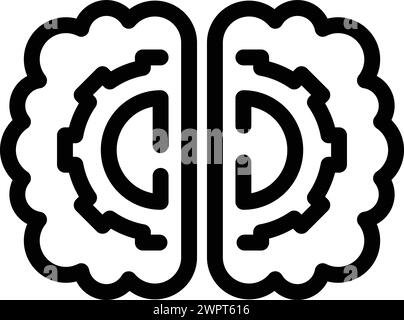 Strategic brainstorming icon outline vector. Effective brainstorm workshop. Logical teamwork investigation Stock Vector