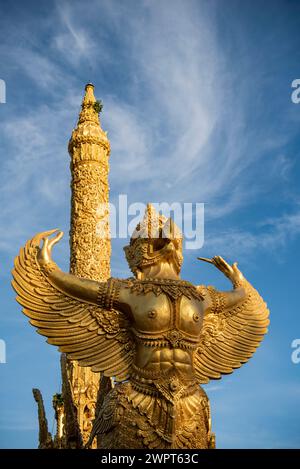 Thung Sri Mueang Monument of the Candle Festival in city Udon Ratchathani and Province Ubon Ratchathani in Thailand. Thailand, Ubon Ratchathani, Novem Stock Photo