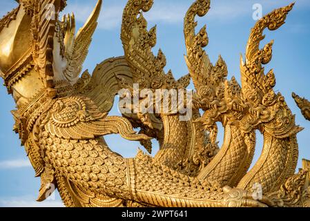 Thung Sri Mueang Monument of the Candle Festival in city Udon Ratchathani and Province Ubon Ratchathani in Thailand. Thailand, Ubon Ratchathani, Novem Stock Photo