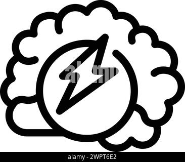 Mind storming icon outline vector. Problem solving technique. Brainstorming cognitive process Stock Vector
