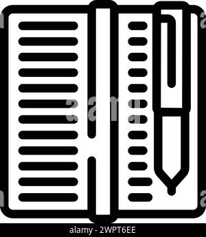 Brainstorming report icon outline vector. Corporate cognitive mapping technique. Analytical mindset assembly Stock Vector