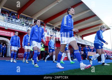 Algeciras, Spain. 27th Feb, 2024. Algeciras, Spain, February 27th 2024: during the Womens International Friendly football match between England and Italy at Estadio Nuevo Mirador in Algeciras, Spain. (Daniela Porcelli/SPP) Credit: SPP Sport Press Photo. /Alamy Live News Stock Photo