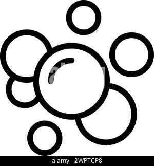 Soapy suds icon outline vector. Soap bubbles. Healthy skincare product Stock Vector