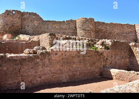 Onda, muslim castle (10th century and later). Plana Baixa, Castellon, Comunidad Valenciana, Spain. Stock Photo
