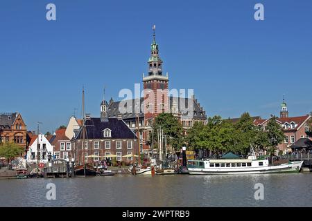 View of the town of Leer, East Frisia, Lower Saxony, Leer, Lower Saxony, Federal Republic of Germany Stock Photo