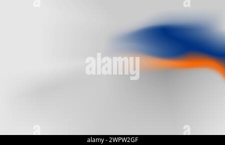 Abstract blurred gradient background of blue and orange colors. Soft and elegant smooth wavy modern texture vector design template for banner, cover Stock Vector