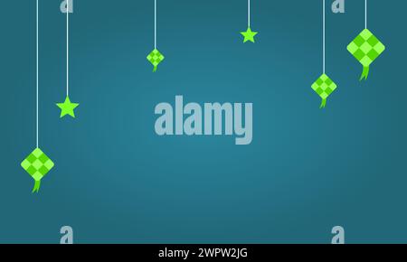Simple Islamic greeting background design for celebration, ramadan, poster with ornament elements Stock Vector