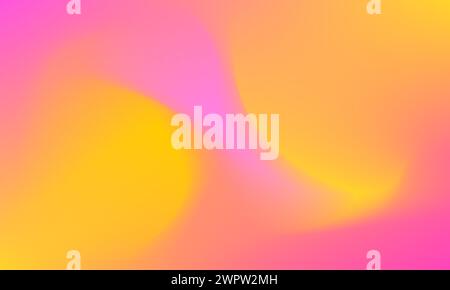 Abstract gradient background illustration of bright magenta and yellow colors. Smooth elegant modern texture vector design template for wallpaper Stock Vector