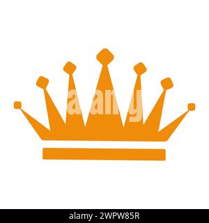 Yellow Crown Icon Stock Vector