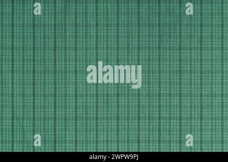 Green checkered texture fabric, tartan pattern. Shirt fabric, tablecloth textile, linen plaid cloth, classic scottish check pattern. Backdrop, wallpap Stock Photo