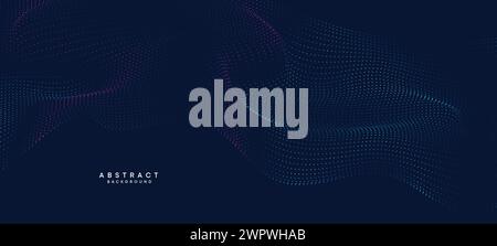 Abstract Blue Green Gradient Flowing Dot Waving Particle geometric Technology Background Digital website header Futuristic Purple Pink Gradient Dotted Stock Vector