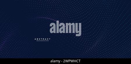 Abstract Blue Green Gradient Flowing Dot Waving Particle geometric Technology Background Digital website header Futuristic Purple Pink Gradient Dotted Stock Vector