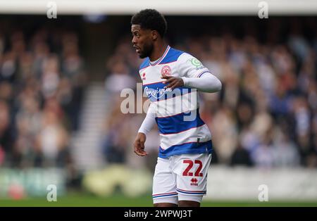 LONDON, ENGLAND - MARCH 9: Kenneth Paal of Queens Park Rangers during the Sky Bet Championship match between Queens Park Rangers and Middlesbrough at Loftus Road on March 9, 2024 in London, England.(Photo by Dylan Hepworth/MB Media) Stock Photo