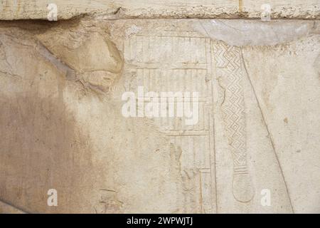 The Satet temple at the ruins of Ancient Yebu, Elephantine Island, Aswan, Egypt Stock Photo