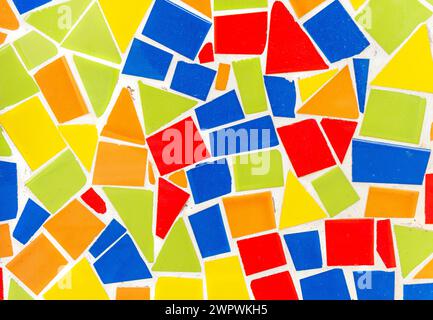 Abstract coloured tile mosaic background and texture Stock Photo