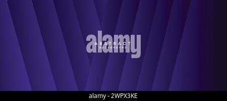 diagonal geometric overlay layer on an abstract dark purple banner design background. Makes a good cover, header, banner, brochure, or website Stock Vector