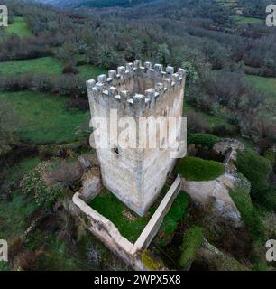 Tower of the City of Valdeporres in the Merindad of Valdeporres. The Merindades region. Burgos. Castile and Leon. Spain. Europe Stock Photo