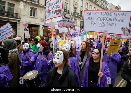 London, UK. 9th Mar 2024. Women have gathered for the annual 'Million Women Rise' demonstration on International Women's Weekend to rally against violence against women. Credit: Kiki Streitberger/Alamy Live News Stock Photo