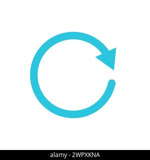 Reload, refresh icon. Isolated on white background. From blue icon set. Stock Vector
