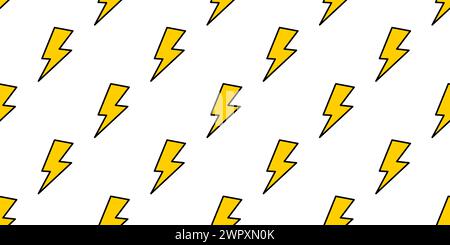 Seamless yellow flash icon pattern, repeats vertically and horizontally Stock Vector