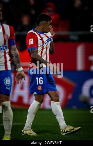 Girona, Spain. 09th Mar, 2024. Sávio (Girona FC) during a La Liga EA Sports match between Girona FC and CA Osasuna at Estadio Municipal de Montilivi, in Girona, Spain on March 9, 2024. Photo by Felipe Mondino/Sipa USA Credit: Sipa USA/Alamy Live News Stock Photo