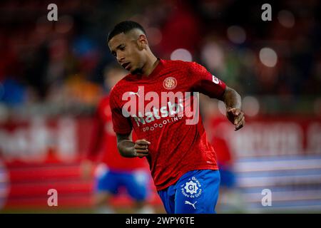 Girona, Spain. 09th Mar, 2024. Sávio (Girona FC) during a La Liga EA Sports match between Girona FC and CA Osasuna at Estadio Municipal de Montilivi, in Girona, Spain on March 9, 2024. Photo by Felipe Mondino/Sipa USA Credit: Sipa USA/Alamy Live News Stock Photo