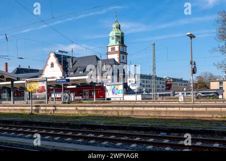 Bad Homburg, Germany, 03-2024: Railway station in Bad Homburg vor der Hoehe near Frankfurt in Germany Stock Photo