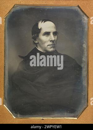 Portrait of American artist Thomas Cole (1841-1848), founder of the Hudson River School of Art, daguerreotype by Mathew B. Brady ca 1845 Stock Photo