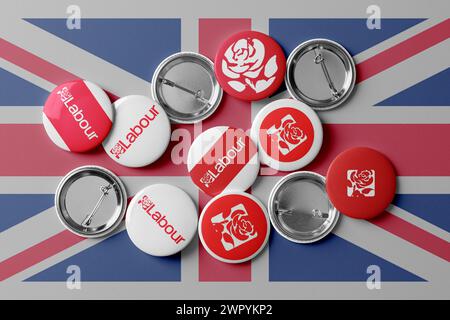 The Labour Party is a political party in the United Kingdom that has been described as an alliance of social democrats, democratic socialists, and tra Stock Photo