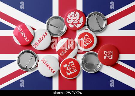 The Labour Party is a political party in the United Kingdom that has been described as an alliance of social democrats, democratic socialists, and tra Stock Photo