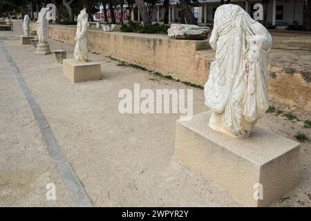 View of the archaeological site of Carthage located at Byrsa Hill, in the heart of the Tunis Governorate in Tunisia. Stock Photo