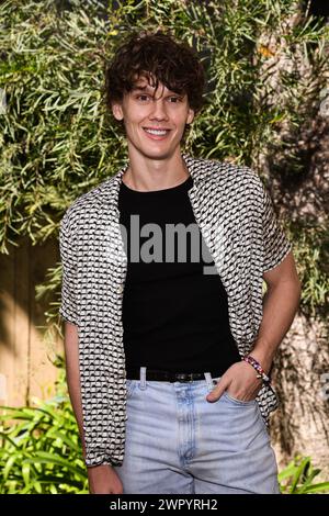 Beverly Hills, USA. 09th Mar, 2024. Hunter Doohan walking on the red carpet at the Gold Meets Gold Academy Awards party held at Résidence de France in Beverly Hills, CA on March 9, 2024. (Photo By Anthony Behar/Sipa USA) Credit: Sipa USA/Alamy Live News Stock Photo