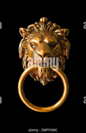 Lion head door knocker Stock Photo