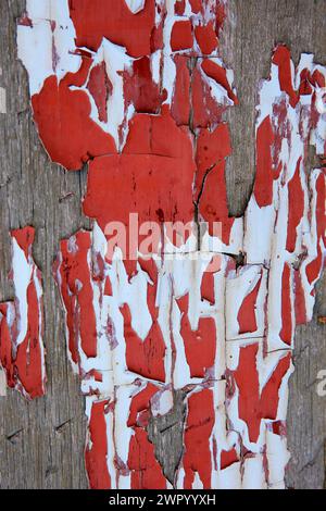 Rusty old wall hole peeling paint background，ancient Stock Photo